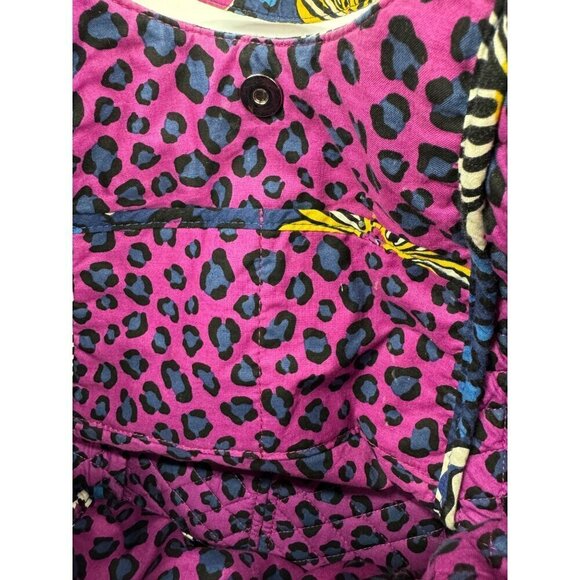 Vera Bradley Purse Shoulder Bag African Violet Pattern Quilted Blue - Picture 10 of 11